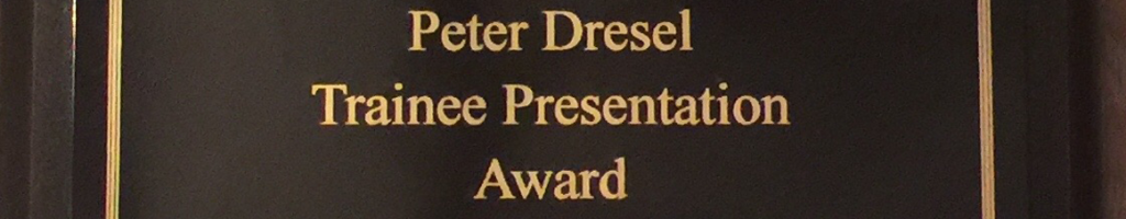 Peter Dresel Trainee Presentation Award